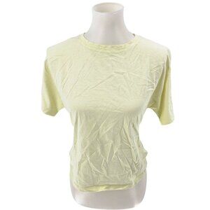 Open-Back Yellow Tie-Detail T-Shirt By A New Day Size Small 100% Cotton